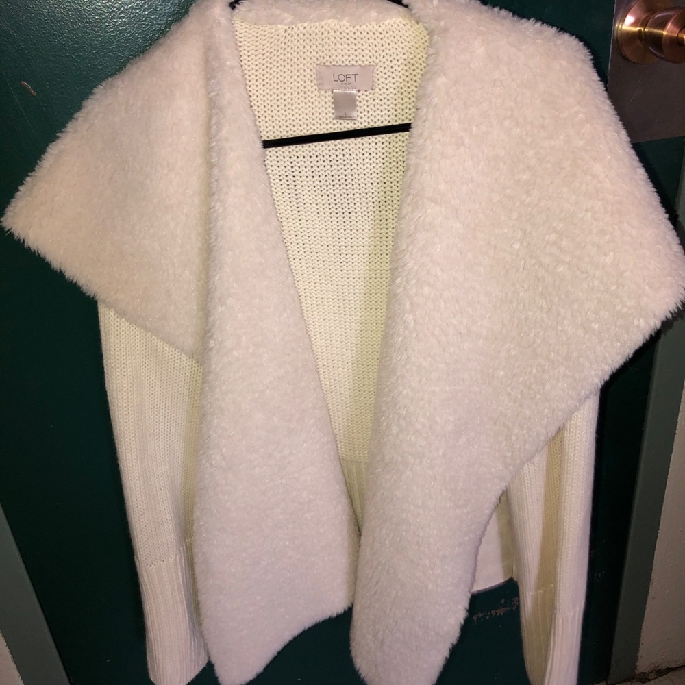Loft Sherpa Knit Cardigan/Jacket